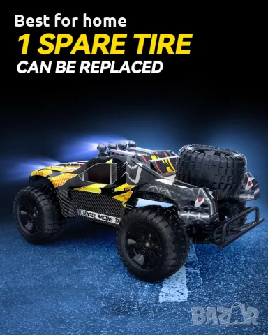 Високоскоростна кола с дистанционно DEERC 9201E, 1:10, 48 км/ч, 4x4, снимка 8 - Коли, камиони, мотори, писти - 47326431