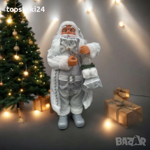 Дядо Коледа в сребристо – празнична фигура, която носи магия и уют у дома (50 / 70 см), снимка 18 - Други стоки за дома - 52681165