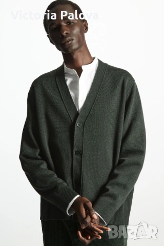 Мъжка памучна жилетка тъмен olive 🫒 – 100% памук, размер L, снимка 15 - Блузи - 54152518