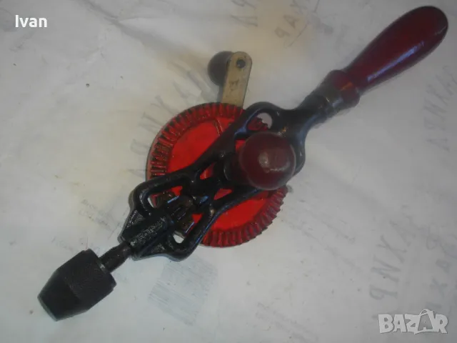 WEST GERMANY 310мм/ф10мм СТАРО КАЧЕСТВО МАСИВНА РЪЧНА ДРЕЛКА БОРМАШИНА МАТКАП ФРГ ЗАПАДНА ГЕРМАНИЯ , снимка 4 - Бормашини - 48319168