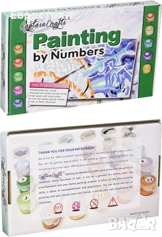 Captain Crafts Рисуване по номера 40 x 50 см. ленено платно, за възрастни  и деца, снимка 6 - Картини - 50793435