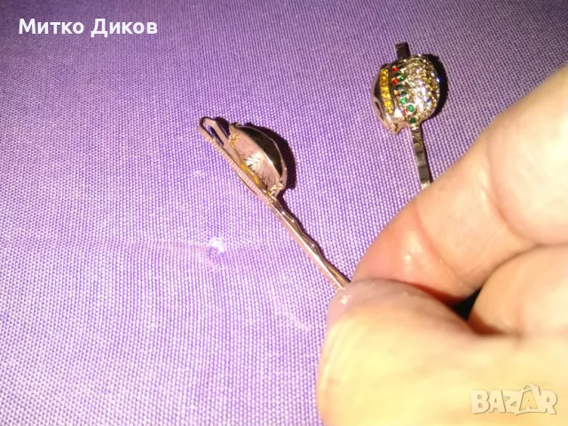  Луксозна фиба за коса елегантен дизайн с камъчета 5 броя, снимка 3 - Аксесоари за коса - 50257892