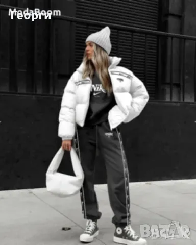 Дамски спортен екип вативан от три части с яке 