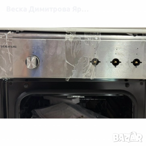 Газова печка Taurus CIG3FIXMG – 3 горелки, газова фурна 43L, инокс корпус, с дефект, снимка 7 - Печки, фурни - 52057780