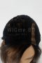 Черна перука от ЕСТЕСТВЕН косъм с кестеняви кичури Селена, снимка 2