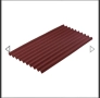 Ондулин Гофрирана плоскост  за покрив, червена 100 x 81см , снимка 2