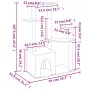 vidaXL Котешко дърво със сизалени стълбове, светлосиво, 107,5 см, снимка 7