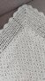 Ръчно плетена бяла бебешка пелена / одеало, снимка 2