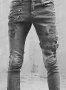 Мъжки модни тесни дънки със средна талия, 3цвята - 024