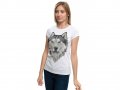 Нова дамска тениска с дигитален печат Хъски със сини очи, снимка 16