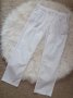 Летен снежнобял панталон с широк крачол и широк ластик в талията ХЛ размер , снимка 1 - Панталони - 37443061