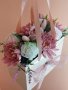 🌸Ново🌸Страхотна розова чантичка със сапунени цветя за вашите специални поводи🌸 , снимка 5