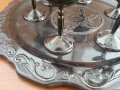  Метални чаши с поднос месинг бронз , снимка 8