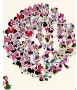 60 бр Мини Маус Minnie Mouse самозалепващи лепенки стикери за украса декор картонена торта парти, снимка 1