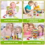 COOLJOY Дървена падаща кула за деца 3+, Игри за подреждане, снимка 6