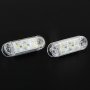 Мини ЛЕД LED габарити овал с 3 диода 12-24V , БЕЛИ, снимка 2