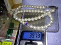 СКЪПОЦЕННО ПЕРЛЕНО КОЛИЕ КУЛТИВИРАНИ ПЕРЛИ с ЮВЕЛИРНО ФАСЕТИРАН ПЛАНИНСКИ КРИСТАЛ 34775, снимка 5