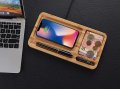 Органайзер за бюро XTronic,станция за зареждане на Apple от бамбук,и Qi-съвместим,10 вата, снимка 2
