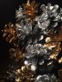 🧡 LOVE MANDARINE "GOLD & SILVER" 🍊 Ръчна изработка ⚒️ Цветя 🌼 от шишарки 🎄, снимка 1 - Декорация за дома - 35050462
