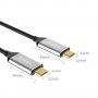 Кабел USB3.1 Type C към USB Type C Gen2 0.50m 5A Orico CCU-05-GY-BP Cable USB Type C M/F, снимка 3