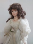 Винтидж колекционерска порцеланова кукла принцеса висока с кралска рокля, снимка 13