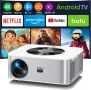 НОВ, ПЕРФЕКТЕН проектор【Android TV】Horlat 4K с поддръжка на 6G WiFi Bluetooth, 28000 лумена, 300"..., снимка 10