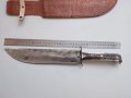 Огромен кован нож мачете сатър рог, снимка 1 - Ножове - 39349938