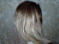НОВА перука - боб -омбре тъмнокестеняво към платинено русо, снимка 7