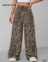 Нов леопардов панталон с широки крачоли, снимка 5
