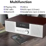 Ретро микро HiFi система CD плейър 40 W CD стерео мини компонент, FM/Bluetooth /USB с дистанционно, снимка 1