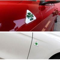 Стикер детелина quatrefoil Alfa Romeo 3 броя, снимка 7 - Аксесоари и консумативи - 31234044