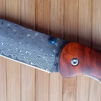 Джобно ножче с високо качество / дамаска стомана /, снимка 3 - Ножове - 44464785