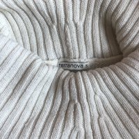 Плетено бяло поло с къс ръкав Terranova, снимка 2 - Блузи с дълъг ръкав и пуловери - 31056095