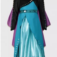 Невероятна луксозна рокля на Анна от Замръзналото кралство 2 с невероятен шлейф, снимка 1 - Детски рокли и поли - 29088902
