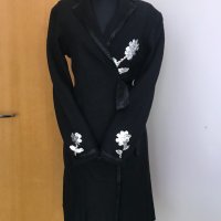 LISGAARD Вълнено дамско палто цвят мента L, черно М, снимка 4 - Палта, манта - 30950759