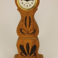 Стар Немски Часовник MERCEDES Дървена Пирографирана Основа, снимка 2 - Антикварни и старинни предмети - 39410666