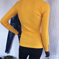 Дамска блуза поло  рипс КОД 6, снимка 3 - Блузи с дълъг ръкав и пуловери - 31075864