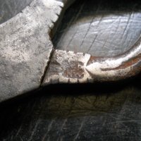 голяма кована абаджийска ножица с маркировки, снимка 3 - Антикварни и старинни предмети - 38768930