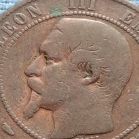 Рядка монета 10 сантима 1855г. Франция Наполеон трети за КОЛЕКЦИЯ 30434, снимка 6 - Нумизматика и бонистика - 42682970