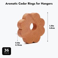 Комплект ароматни кедрови пръстени за съхранение на дрехи 36бр, снимка 2 - Ароматизатори - 40488720