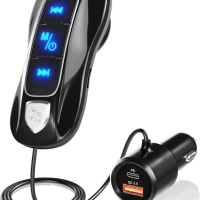 SONRU Bluetooth 5.3 FM трансмитер, Bluetooth адаптер Аудио трансмитер Хендсфри комплект, снимка 1 - Аксесоари и консумативи - 44560807