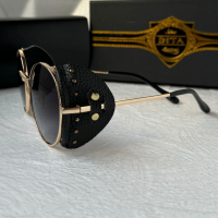 Dita 2023 мъжки дамски слънчеви очила кръгли с кожа 3 цвята, снимка 10 - Слънчеви и диоптрични очила - 44701012