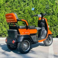  Електрическа Tриместна Tриколка X2 1500W - ORANGE , снимка 5 - Мотоциклети и мототехника - 42278238