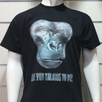 Нова мъжка тениска с дигитален печат Горила, Are You Talking To Me?, снимка 1 - Тениски - 29608768