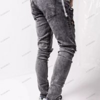 Мъжки модни протрити прилепнали дълги дънки - 023, снимка 5 - Дънки - 38904128