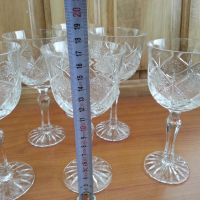 Кристални чаши, снимка 5 - Антикварни и старинни предмети - 36402132