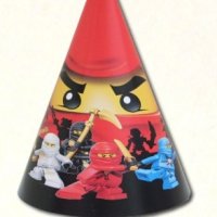 Лего Нинджаго Ninjago картонена парти шапка шапки рожден ден, снимка 1 - Други - 37394873