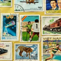 Филателия,стари български и чуждестранни марки в рамка, снимка 4 - Картини - 36967747