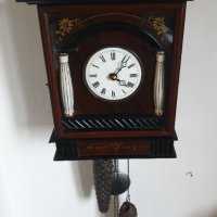 Стенен часовник Бидермайер Шварцвалд - дърво, порцелан, снимка 9 - Антикварни и старинни предмети - 44497307