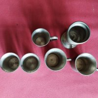 лот от шест метални чаши, снимка 2 - Антикварни и старинни предмети - 29719851